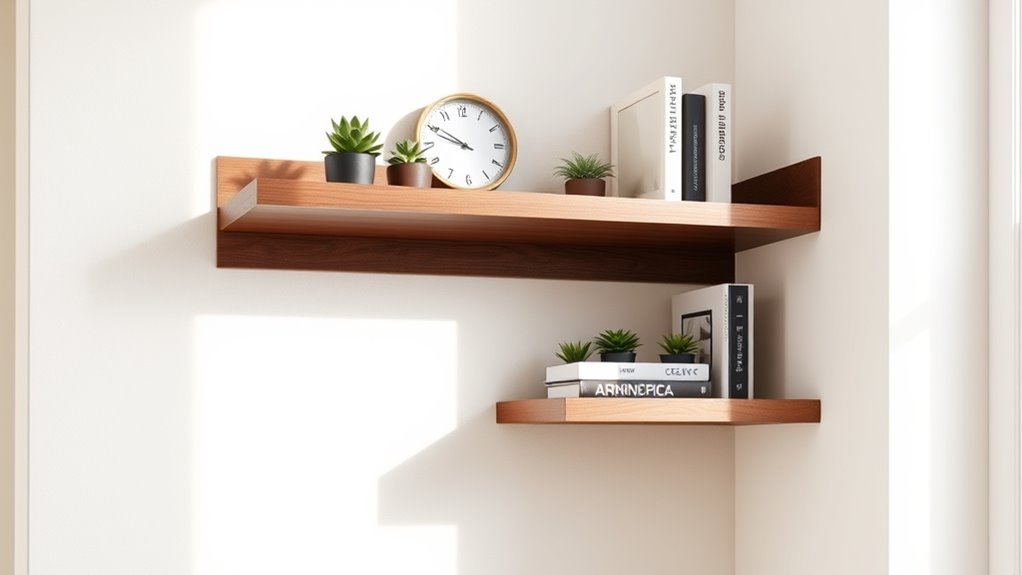 space saving office corner shelves
