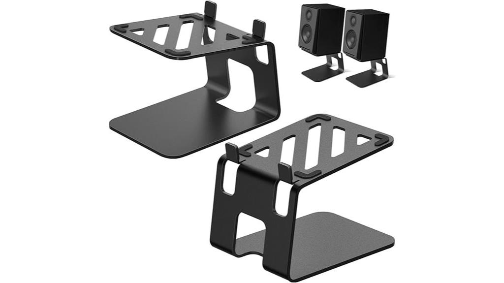 speaker stands with pads