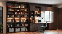 stylish bookcases with desks