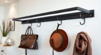stylish wall rails with hooks