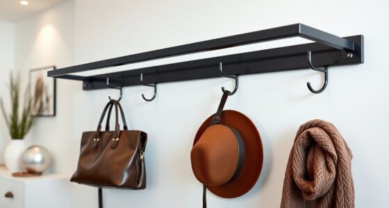 stylish wall rails with hooks