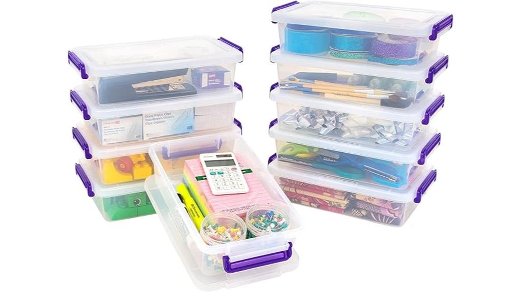 three quart plastic storage
