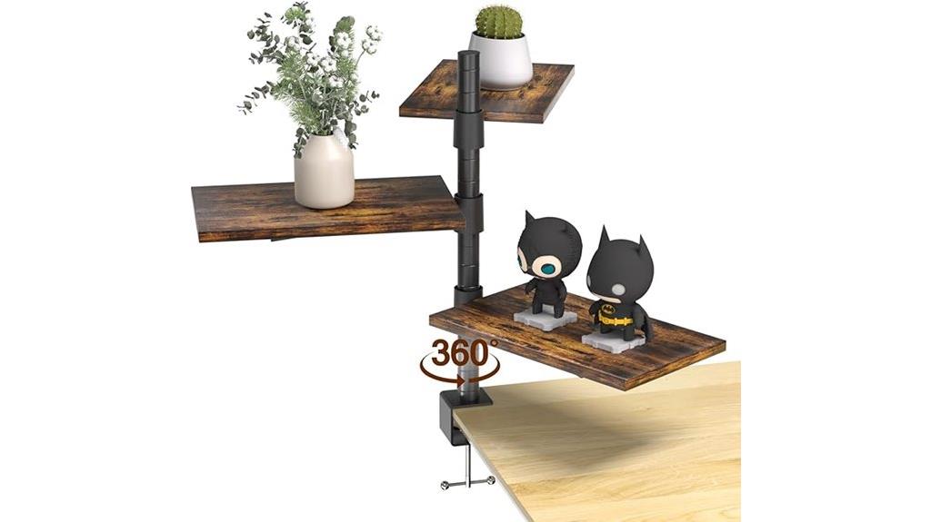 three tier desk shelf