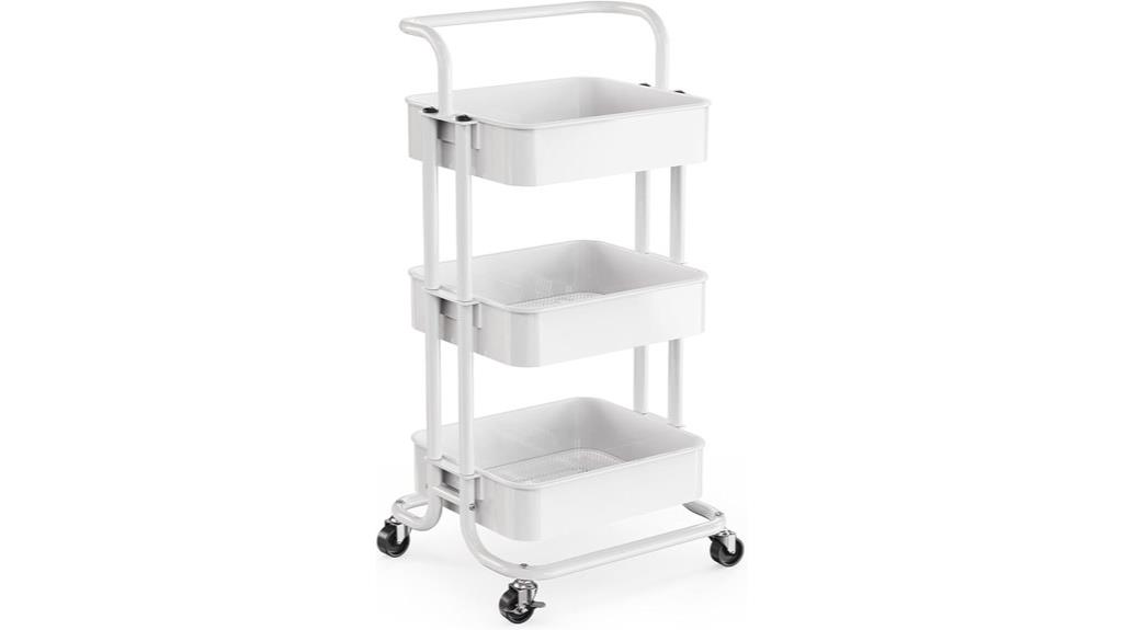 three tier utility cart