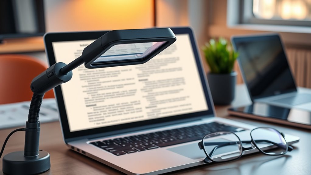 top adjustable screen magnifiers