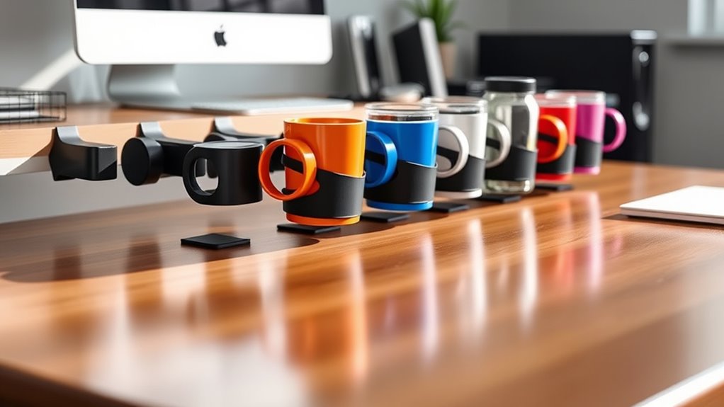 top desk clamp cup holders