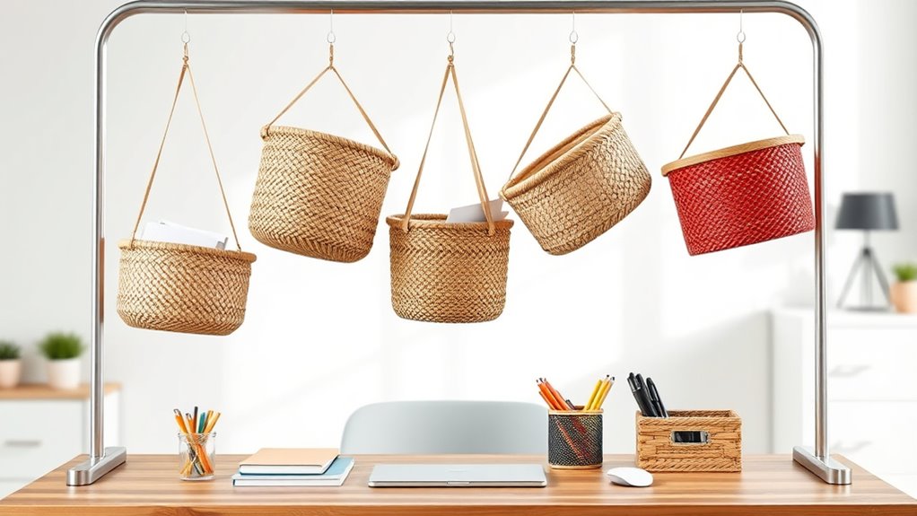 top desk hanging basket options