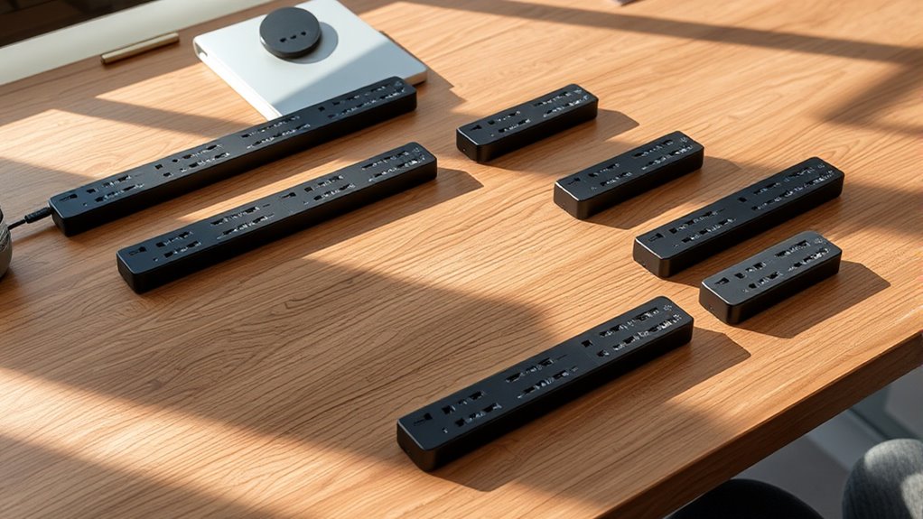 top surge protected desk strips
