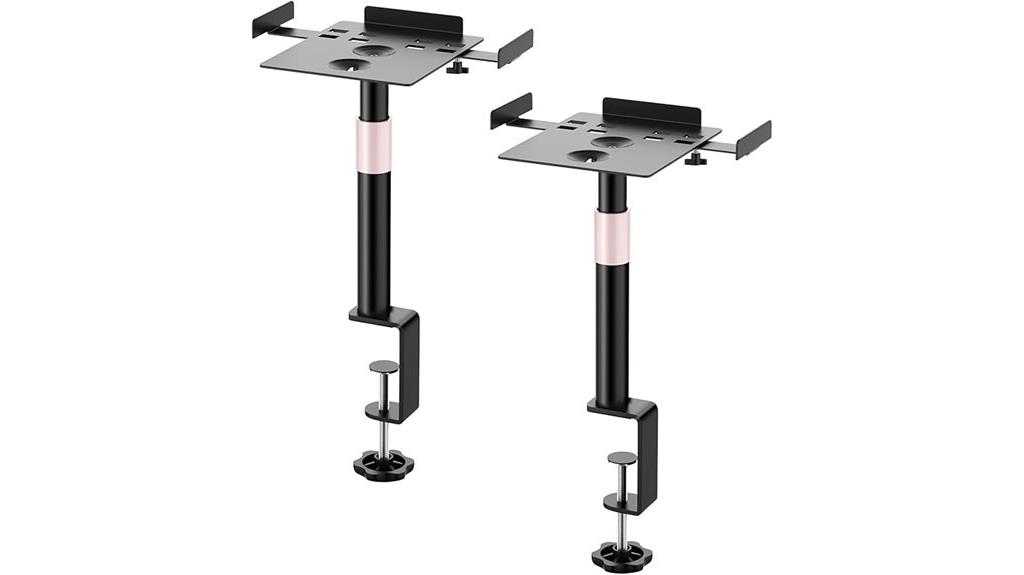 two desk clamp stands