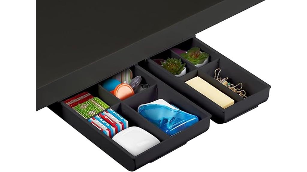 two pack desk drawer organizers