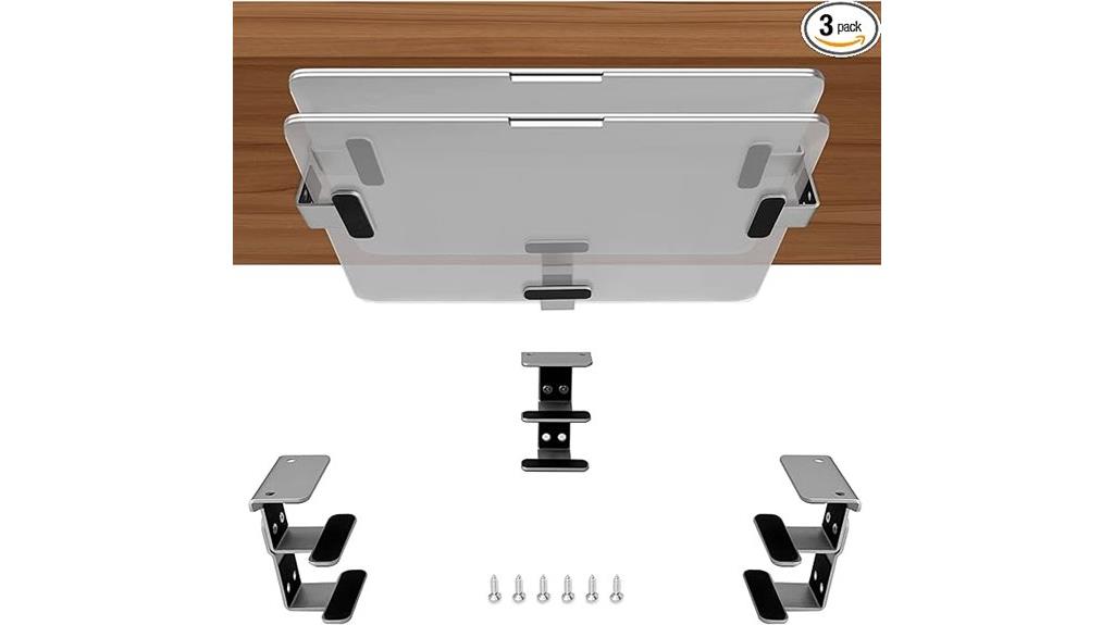 two tier under desk mount