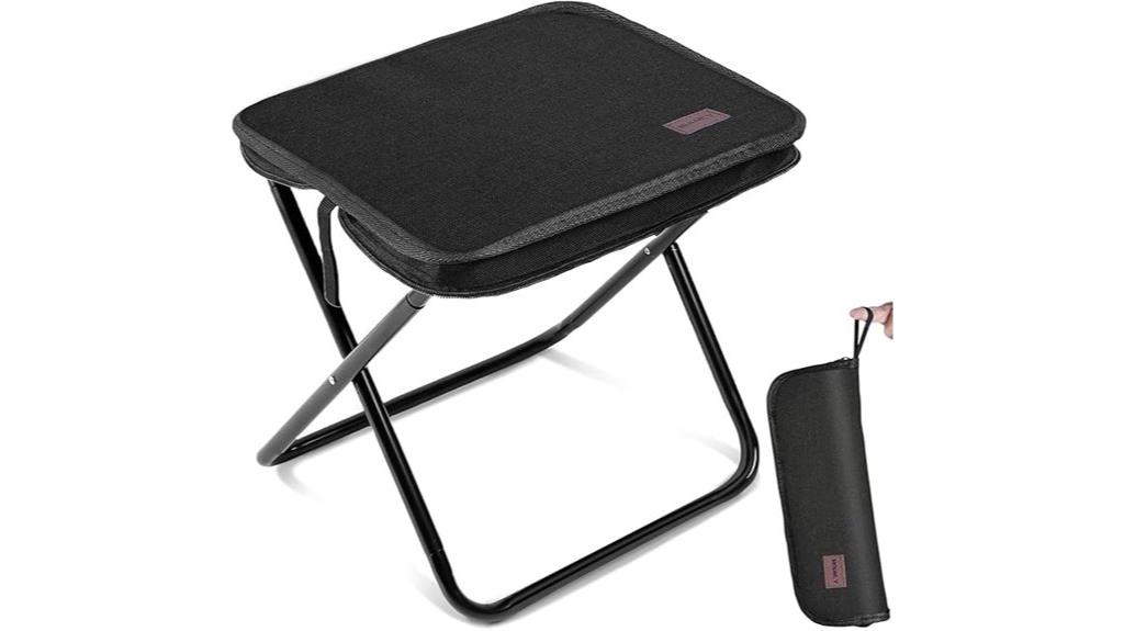 ultralight folding black stool