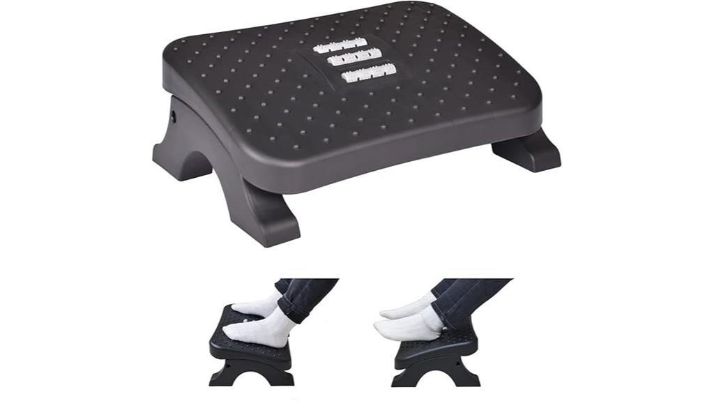 under desk footrest with massage rollers