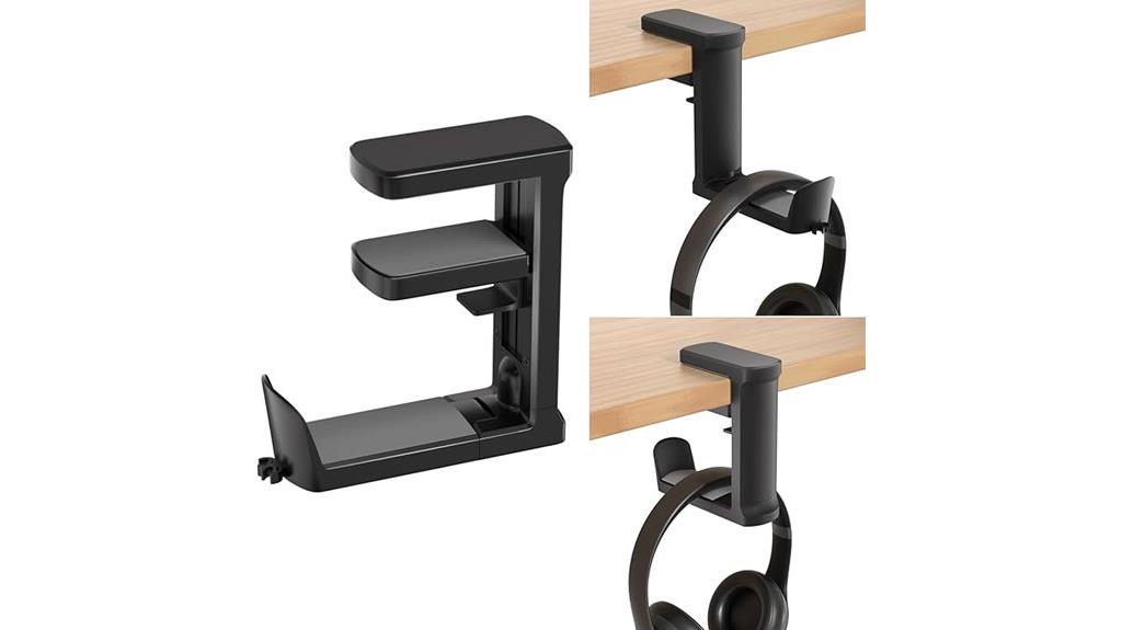 under desk headphone holder