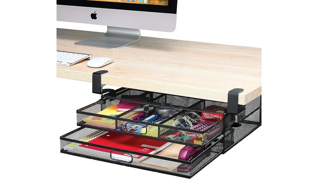 under desk two drawer organizer
