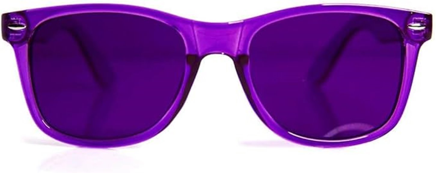 violet color therapy glasses