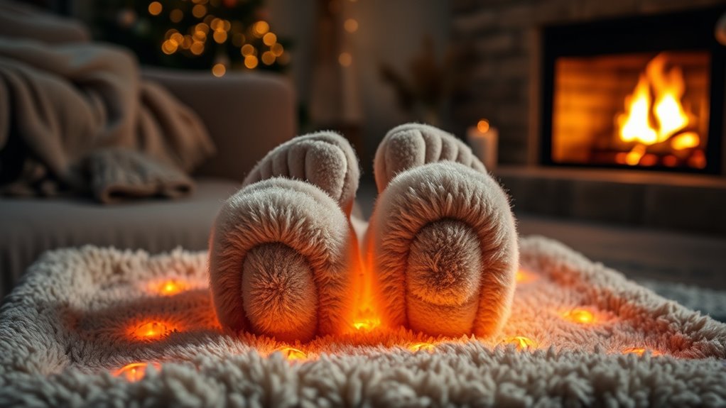 warm winter footrest mats