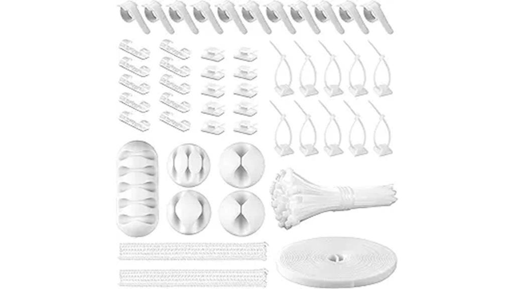 white cable organizer kit