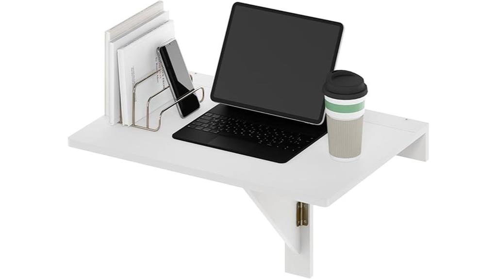 white wall mount folding table