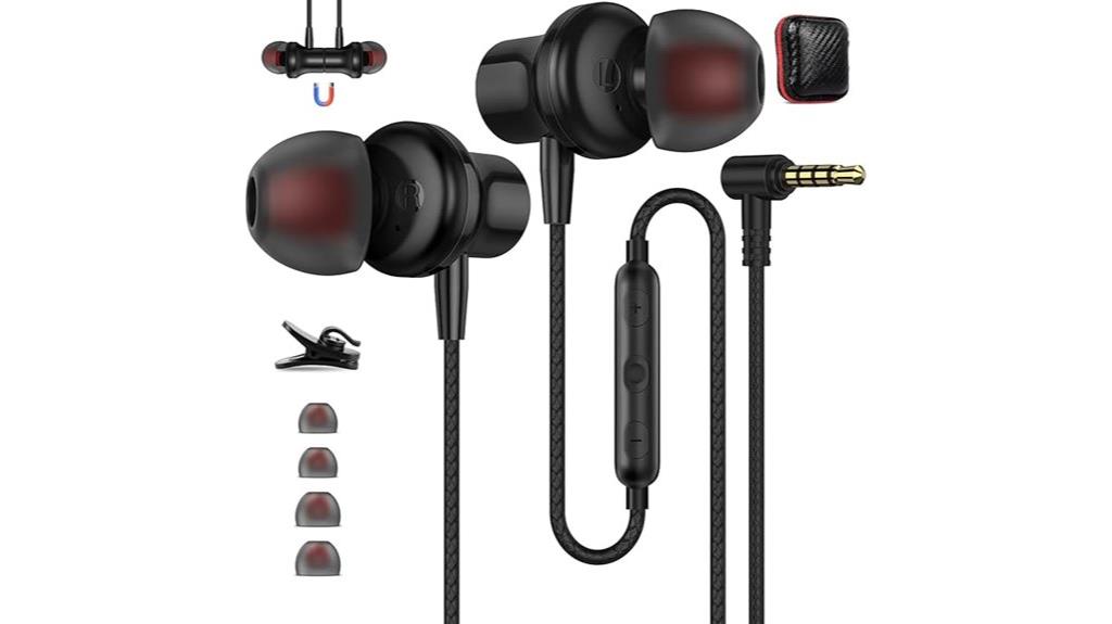 wired earbuds with microphone
