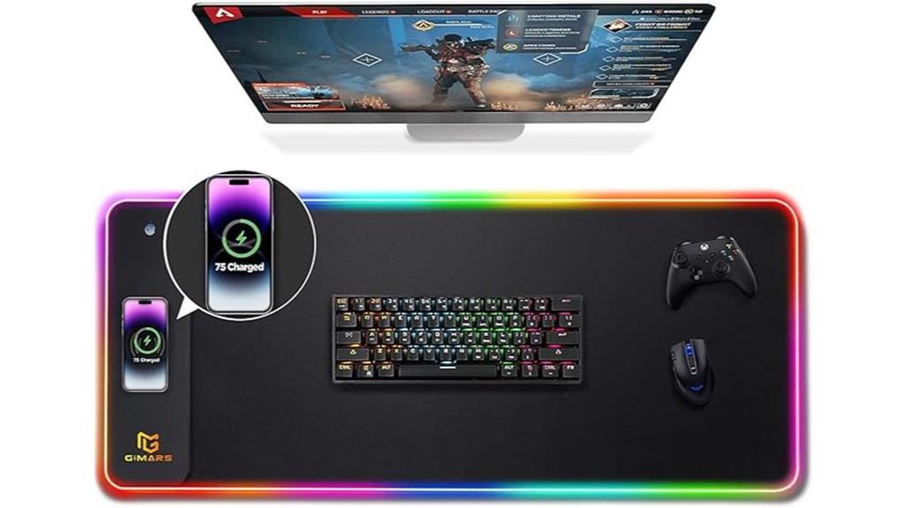 wireless charging gaming mouse pad