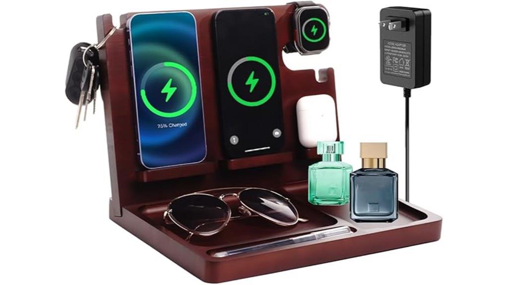 wireless charging nightstand organizer