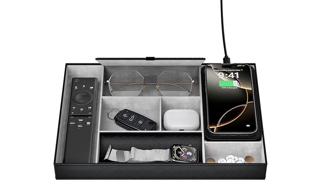 wireless charging organizer tray