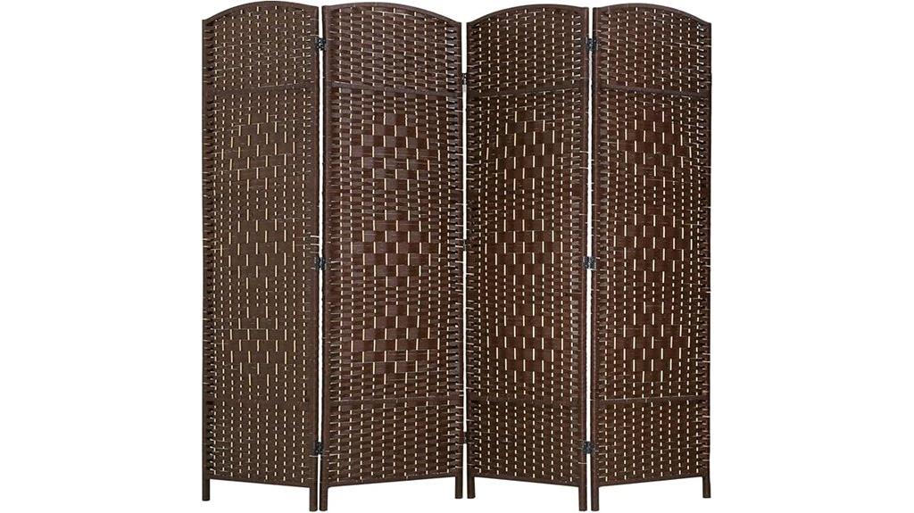 wooden folding privacy screen