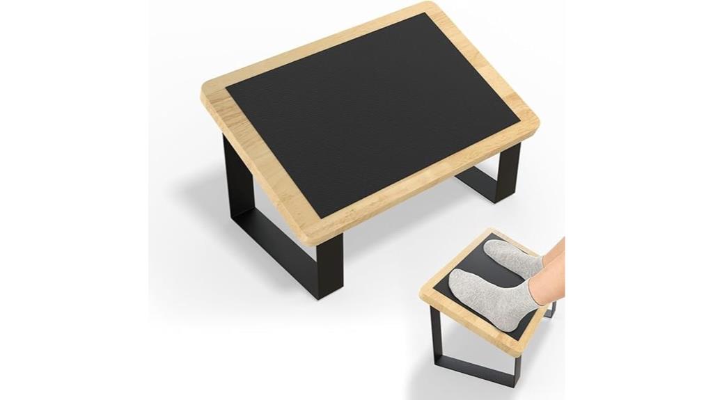wooden office foot rest