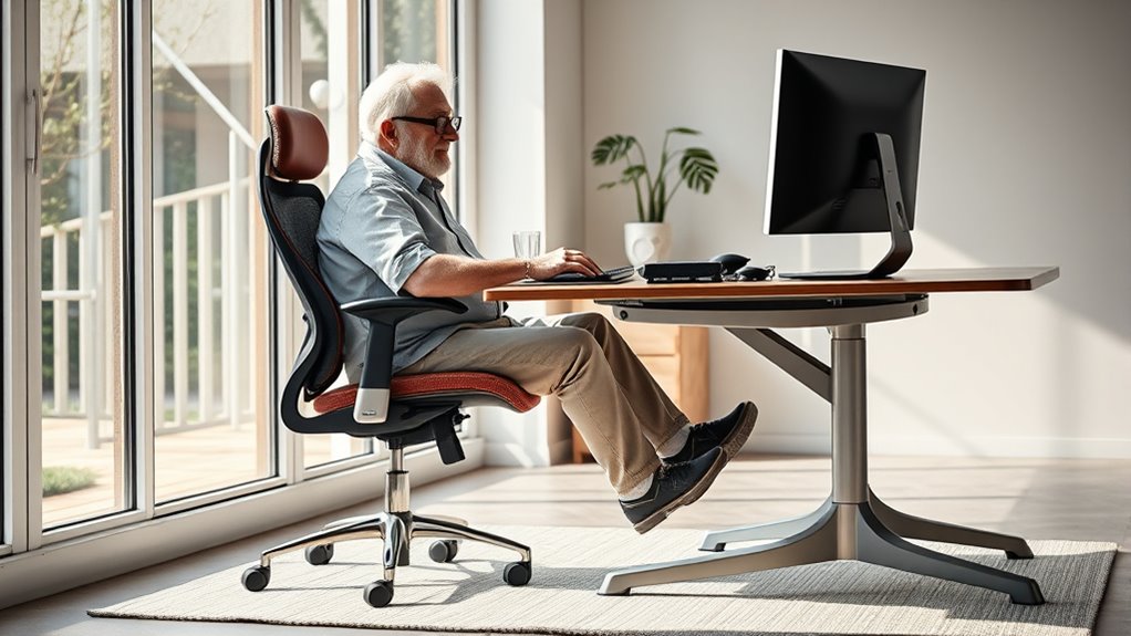 adjust workspace for comfort