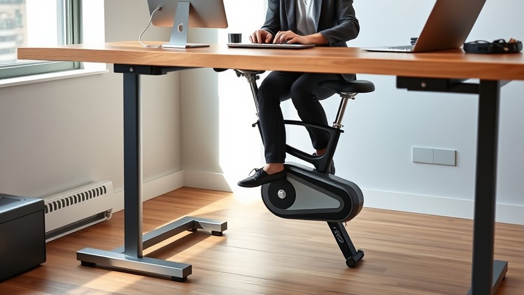 adjustable resistance under desk bike