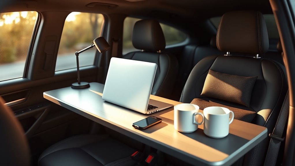 car office ergonomic setup