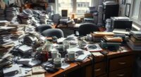 clutter hampers productivity stress