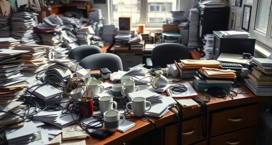 clutter hampers productivity stress