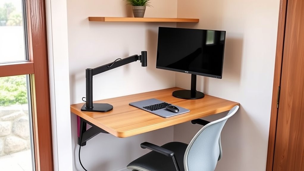 compact ergonomic workspace