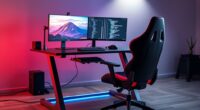 ergonomic gaming station setup