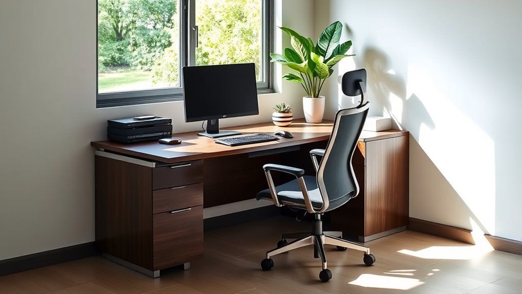 ergonomic space efficient workspace