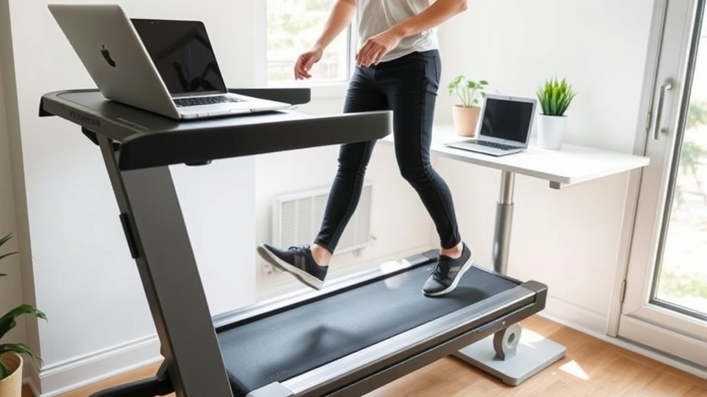 ergonomic treadmill desk setup