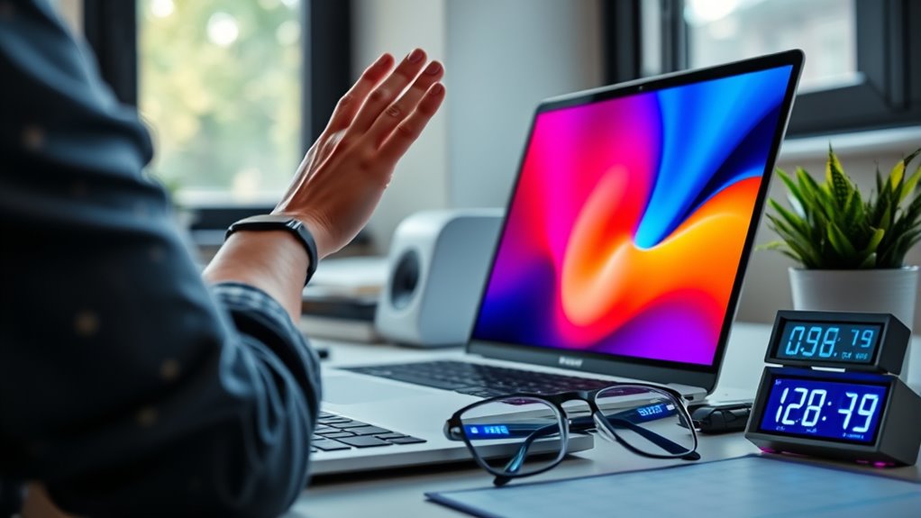 ergonomic workspace and eye care