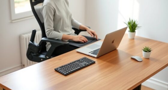 laptop ergonomic workspace setup