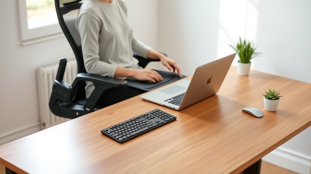 laptop ergonomic workspace setup