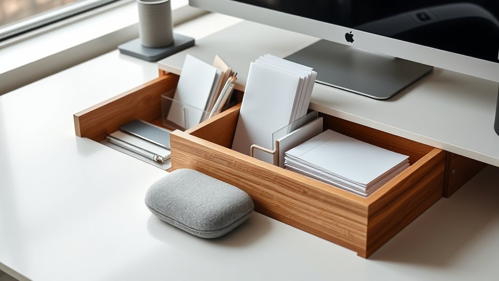 organized ergonomic workspace setup