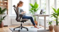 pregnancy friendly workstation setup