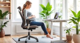 pregnancy friendly workstation setup