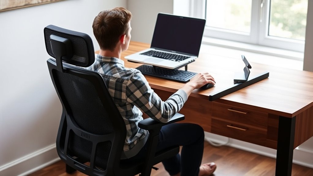 proper laptop desk setup