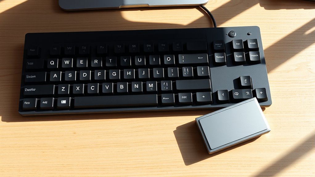 separate numpad enhances comfort