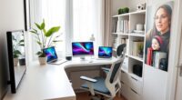 small apartment ergonomic workspace