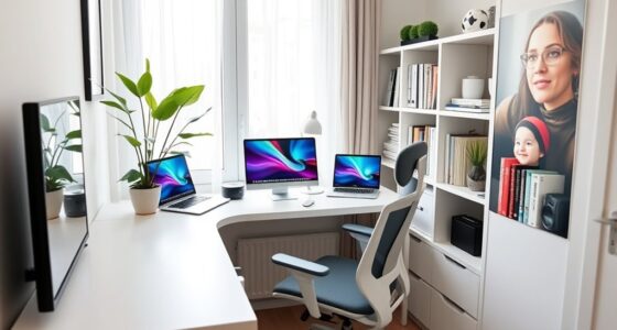 small apartment ergonomic workspace