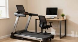 compact treadmill workstation setup