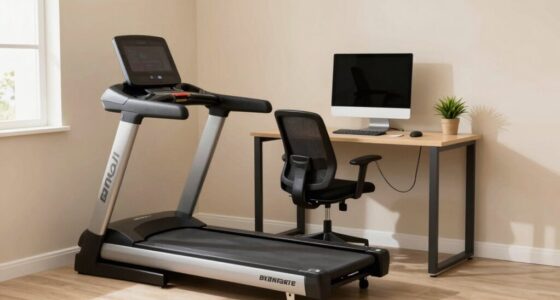 compact treadmill workstation setup